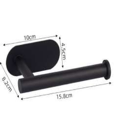 PORTA PAPEL HIGIÊNICO PRETO METAL